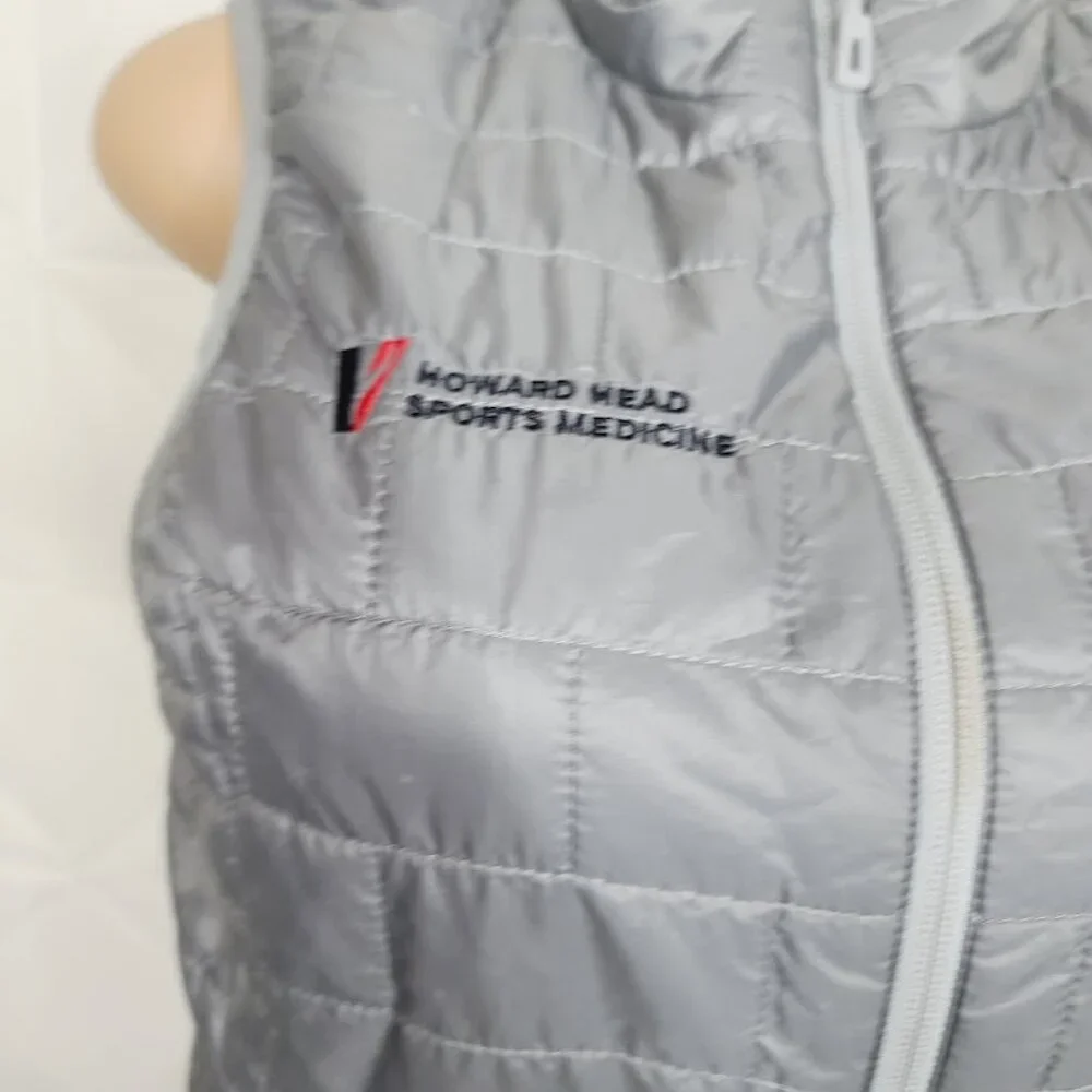 Patagonia Women's Gray Nano Puff Down Sleeveless Mock Neck Puffer Vest‎ Size M